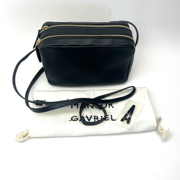 Mansur Gavriel Double Zip lambskin Crossbody - Picture 3 of 9